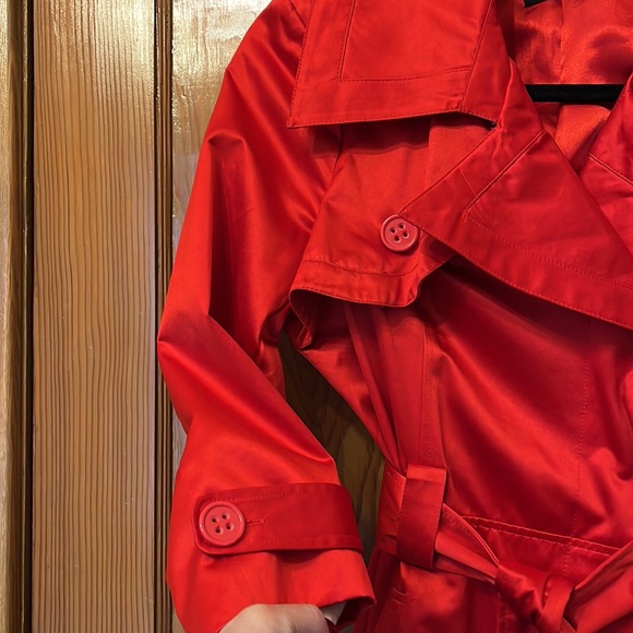 Red Bebe trench coat. Size 10 - Picture 3 of 4